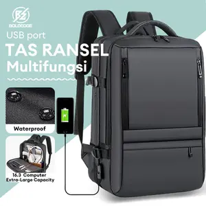 Boldedge Tas Ransel hitam Pria wanita Waterproof anti air unisex backpack laptop punggung