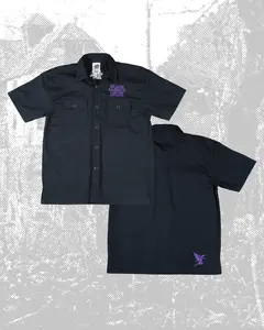 BLACK SABBATH X LAWLESS JAKARTA - NEVER SAY DIE LOGO TPYE WORK SHIRT - BLACK