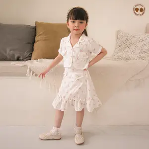 Marves Violet Setelan Anak Perempuan Korean Style Bahan Crinkle Usia 2 Hingga 14 Tahun