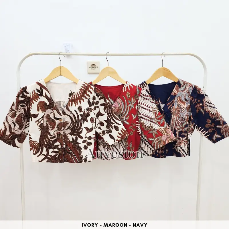 6243 Rana V-Neck Batik One Set Rok Setelan Rok Batik Wanita 4