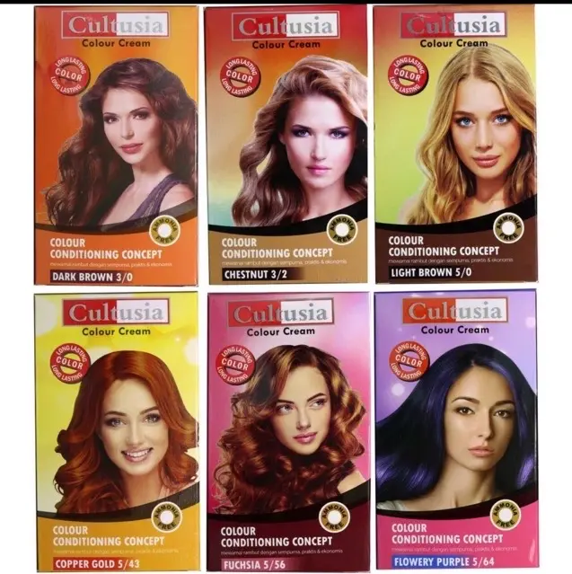 CULTUSIA Hair Color Cat Rambut Semir Pewarna Permanen 30ml 3
