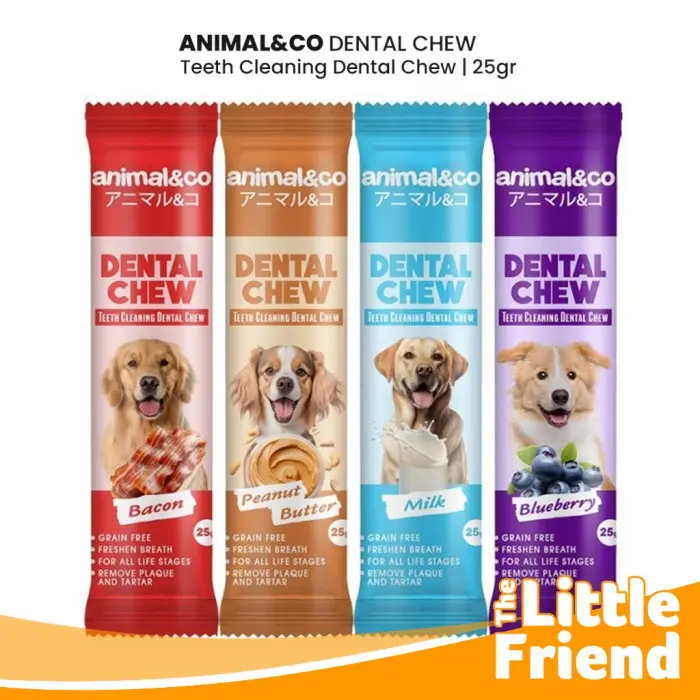 Animal and Co Dental Chewy Stick Dog Chew Pembersih Gigi Anjing Bau Mulut
