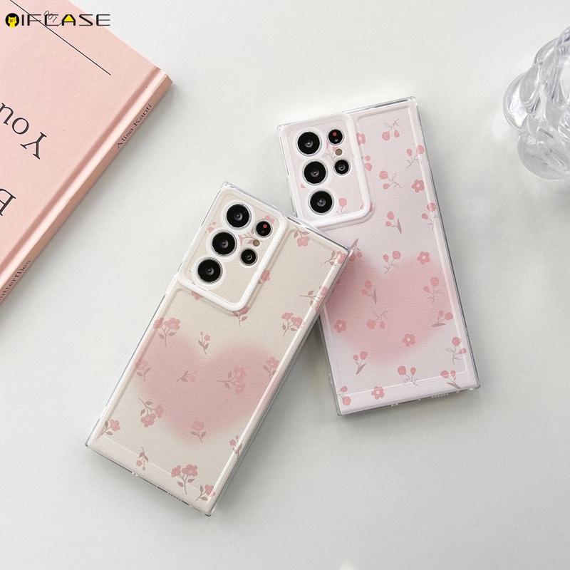 Product Introduction of For Vivo V29 V27 V25 V23 Pro V21 V21e 4G 5G V29e V27e V23e V21s Phone Case Pink Gradient Love Loving Heart Flower Floral Rose Tulip White Cute Soft Silicone Casing Cases Case Cover 12