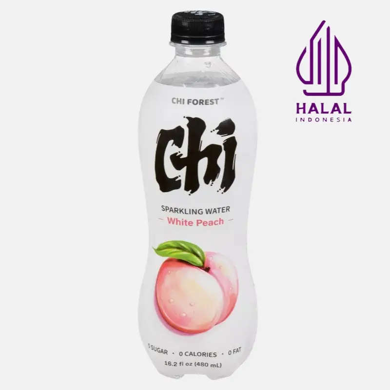 Chi Forest Sparkling Water Bebas Gula White Peach 480 ml Disney Stitch  Edition Air Botol Buah Food Minuman Putih Segar Sehat Bahan Sirup Etawa Wijen Selai Garing Maryam Soda Platinum 1