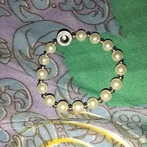 Gelang tangan Manik wanita Charm Semanggi Fashion korea aesthetic zircontitanium jewelry accessories mutiara bracelets Putih Elegan Tali