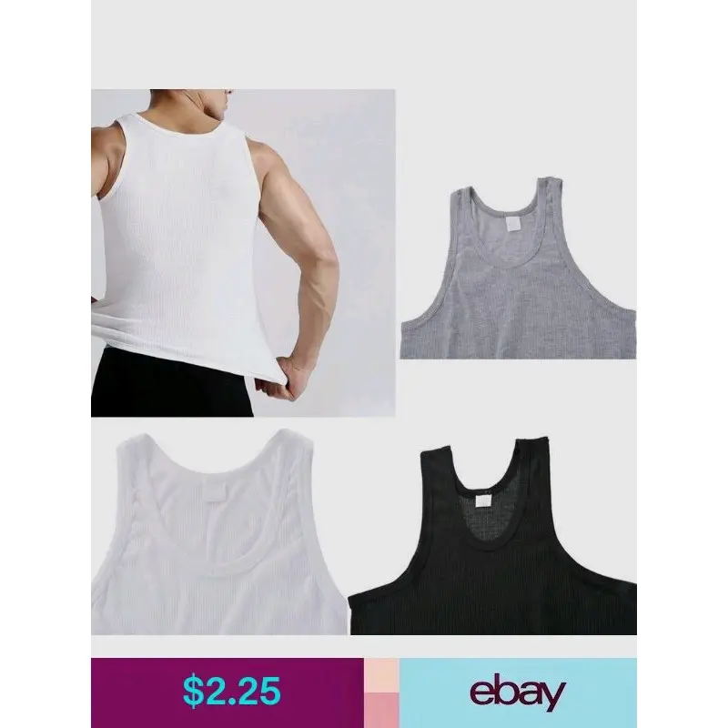 Paket Isi 2 Pcs Kaos Dalam Singlet Pria Dewasa Bahan Cotton Santai 5