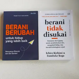 PAKET 2 BUKU SELF IMPROVEMENT / BERANI TIDAK DI SUKAI / BERANI BERUBAH