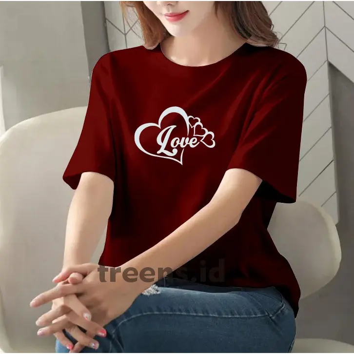 KAOS OBLONG WANITA /BAJU KAOS ATASAN WANITA LOVE4 / T-SHIRT WANITA LOVE4 0