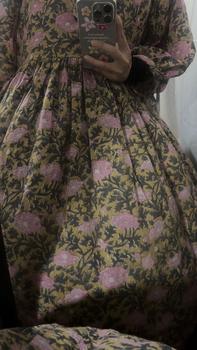 Product Review of Indian blockprint cotton Midi Maxi Dress by Wild Poppies from م**ة 0