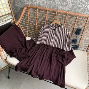 ALUNA ONE SET STRIPE RAYON PREMIUM