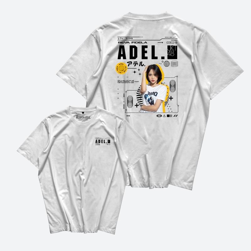 Kaos My Oshi Adel JKT48 - Baju Streetwear - T-Shirt Viral Combed 30s Pria Unisex 1