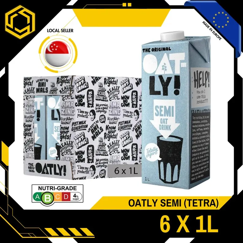 OATLY Semi Original Oat Milk 1L X 6 (TETRA)