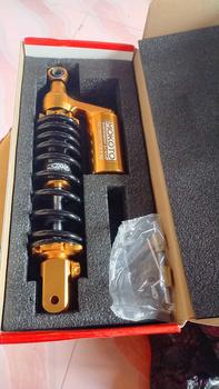 Product Review of MOKOTO CLICK V3 / CLICK V2 / CLICK V1 REAR SHOCK ABSORBER WITH BASO 330MM HIGH SUSPENSION GOLD-BLACK SERIES FOR HONDA CLICK 125i / CLICK 150i MOTORCYCLE 1PC from J**y 1