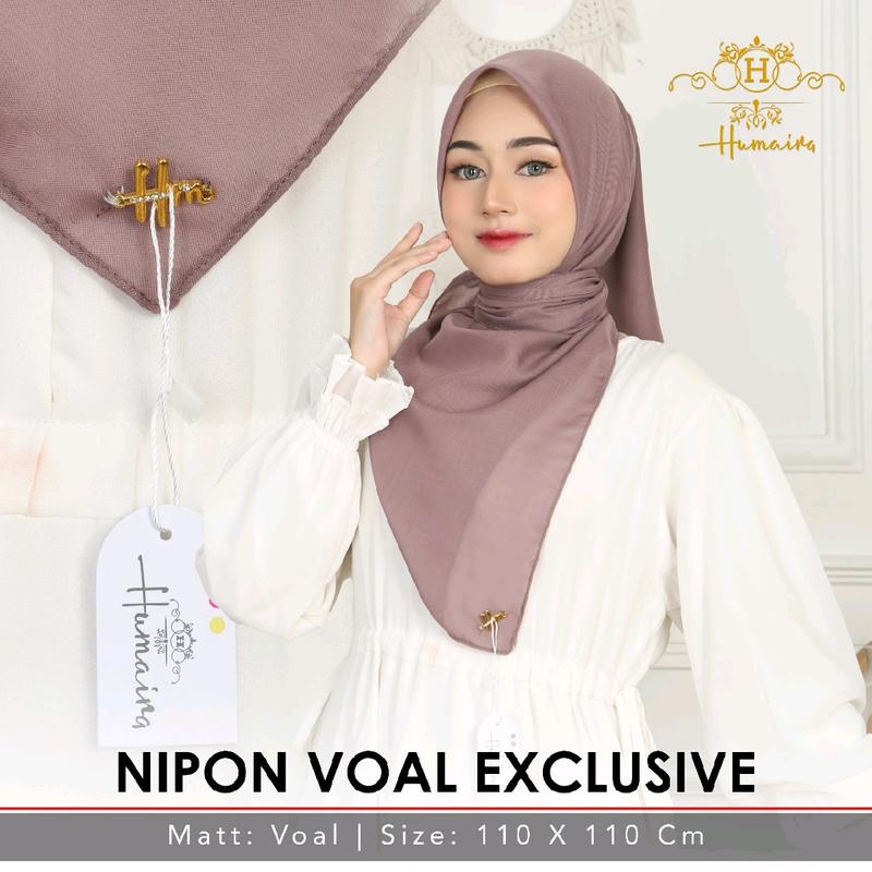 HUMAIRA-Hijab Segiempat Voal Jepang Premium Exclusive/Kerudung Segiempat Vial Jepang Premium Exclusive 5