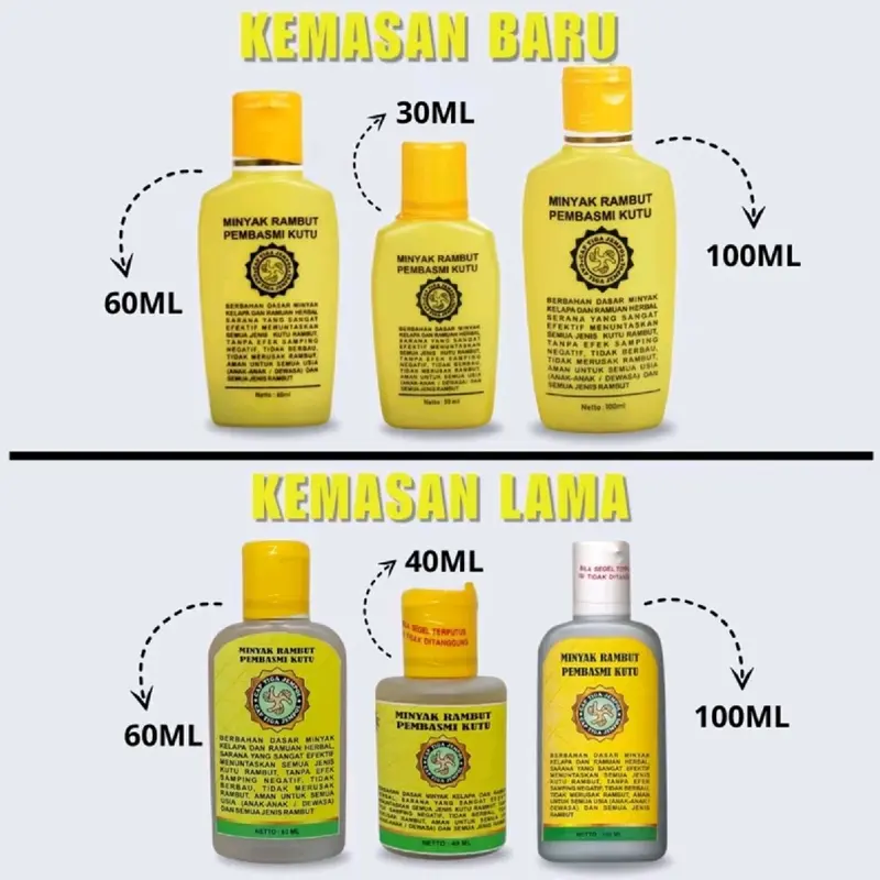 OBAT PEMBASMI KUTU RAMBUT DAN TELUR KUTU AMPUH 60 ML FREE SERIT PANJANG MINYAK KELAPA 2
