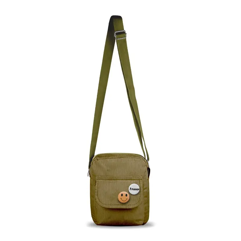 Pushop Authentic - Tas Selempang NOUYA - Mini Slingbag Uniseks Tas Pria Wanita Corduroy Polos 3