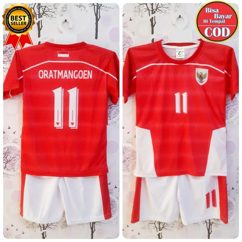 JERSEY ORATMANGEON | SETELAN BOLA TIMNAS ANAK LAKKI LAKI | COD BAJU MARSELINO NOMOR 7 0