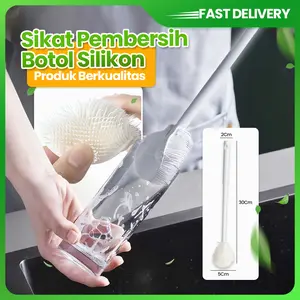 Sikat cangkir bergagang panjang, sikat kecil bergagang panjang untuk membersihkan gelas air, blender, peralatan perawatan pribadi, sikat pembersih celah untuk gelas kaca.
