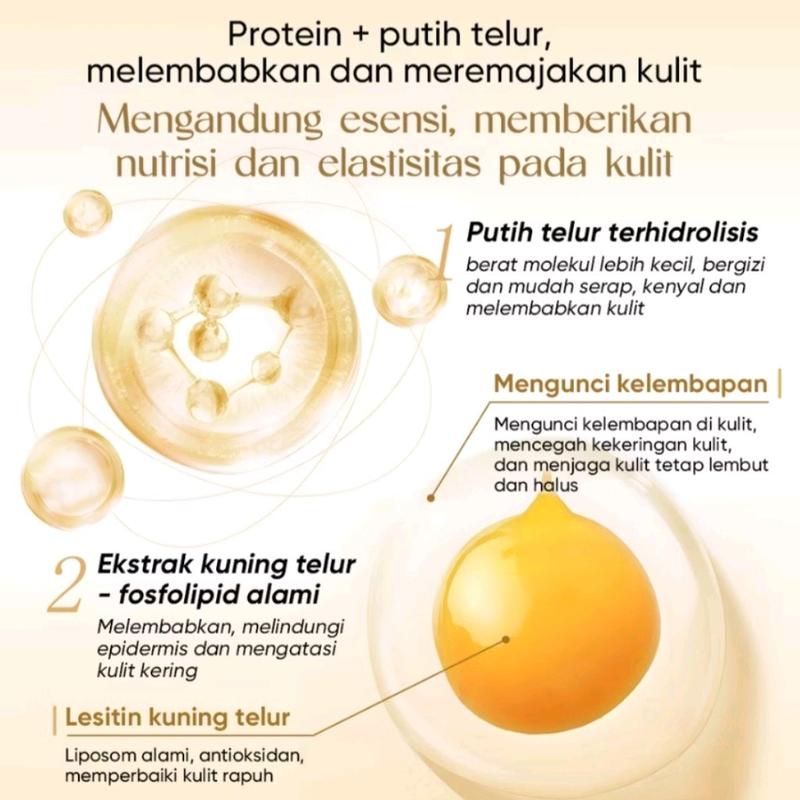 EGG YEAST EGGSHELL Mask Cream 100gr Face Masker Cangkang Telur Facial Krim Wajah Peel Off Kulit E.G.G Glam Glow Melembutkan Muka 5