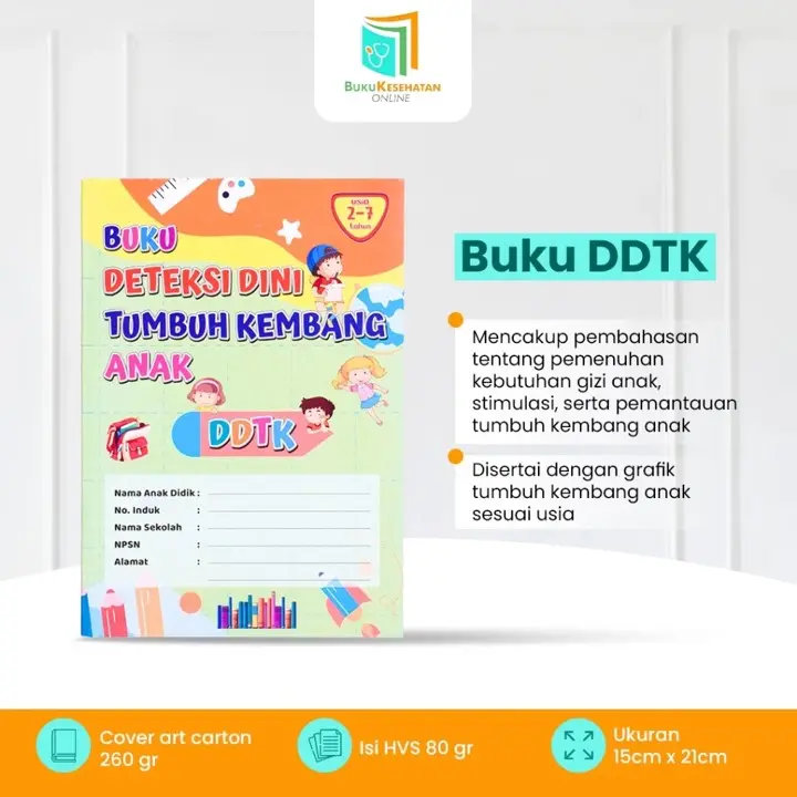 Buku DDTK Deteksi Dini Tumbuh Kembang Anak PAUD TK Usia 2-7 Tahun