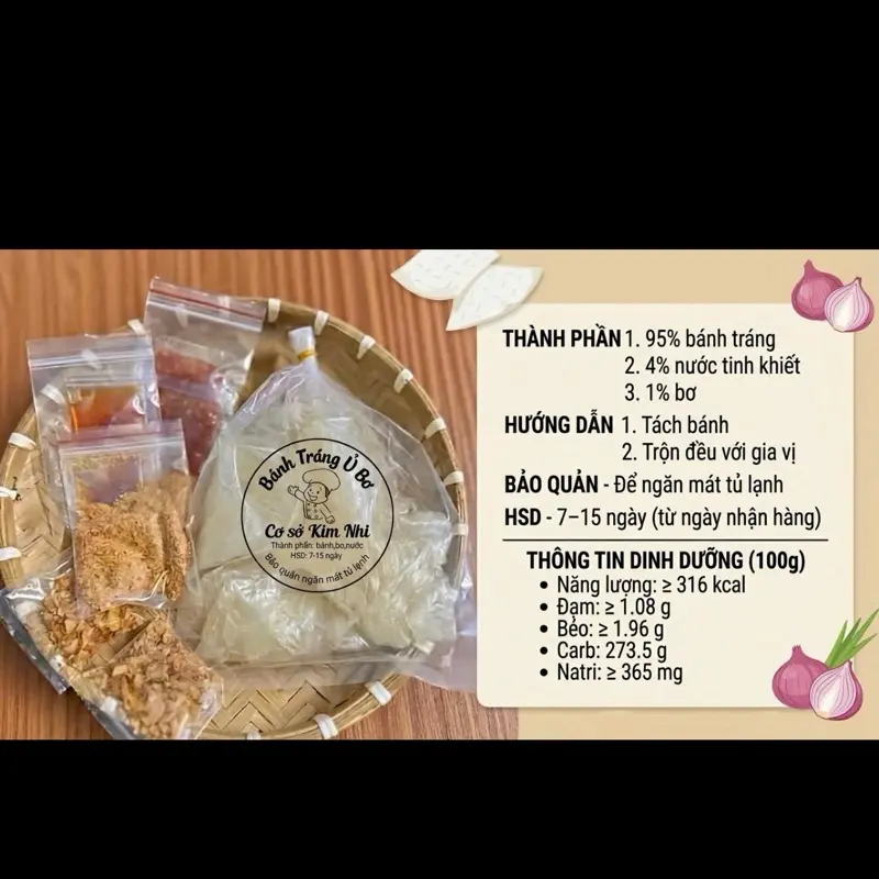(Siêu Hot) 300g bánh tráng ủ bơ tặng 4 gia vị ăn kèm- Ăn vặt khô( ăn chay dùng được )