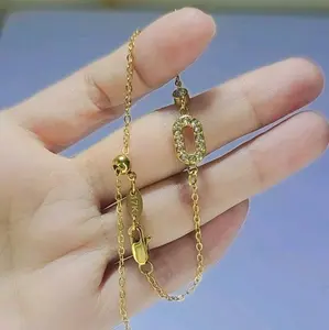 Gelang Titanium Kait Serut Lobster 17K Aman Dipakai Harian