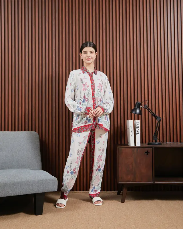 Piyama Kemeja Setelan Panjang Dydlabel Alesya Set Bahan Rayon 8