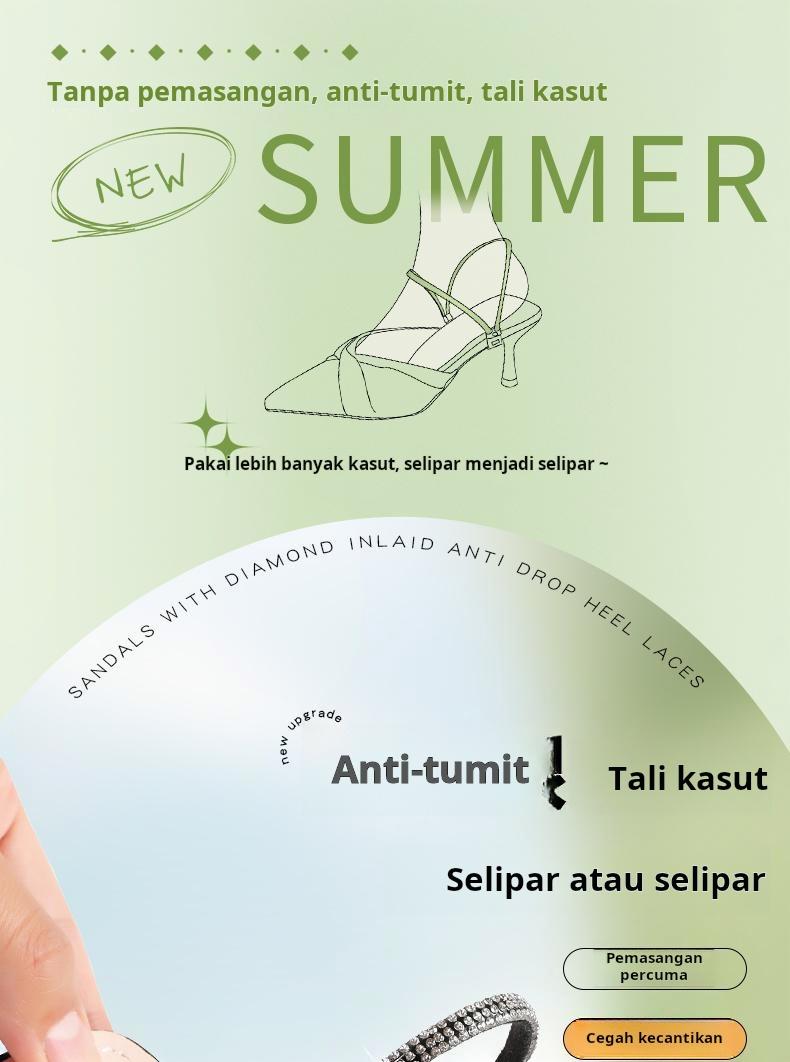 Product Introduction of Membetulkan Gelang Kasut Bertumit Tinggi, Kalis Kejutan Mudah, Bertampal Berlian, Pemasangan Percuma Sejagat, Kasut Tunggal Sejagat, Mop Sejuk, Kasut Tidak Ikut, Alat Berguna 1