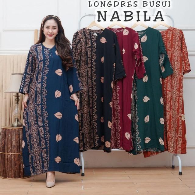 Product Introduction of longdress panjang ibu muda kekinian / daster wanita dewasa kancing dada aneka motif cantik 2