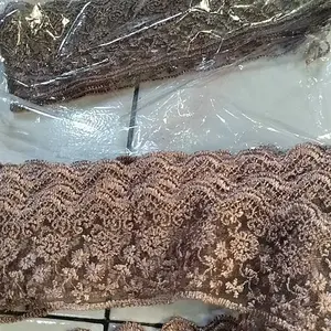 Renda Motif Daisy Lebar 6 cm Warna Legkap Elegan untuk Mukena Gamis & Dressmaking Fabrics Kain Transparan dan Lembut
