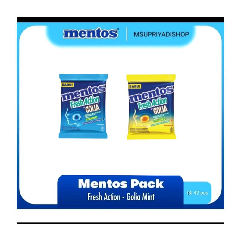 Mentos Golia Isi 42x2,5g - Permen Mint Cemilan 1