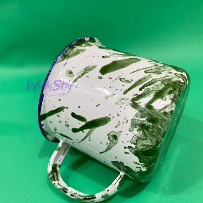 Mug Enamel 7cm Motif Blirik ( Loreng) / Cangkir Jadul Brulik 7cm 3
