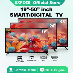 Expose TV Smart 19-50 Inch Full HD 4K LED WiFi Dolby Audio Garansi 3 Tahun Resmi Indonesia