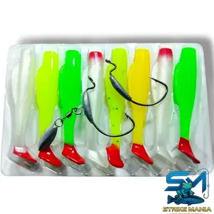8 PCS SOFT LURE UKURAN 6 CM + 2 PCS HOOK