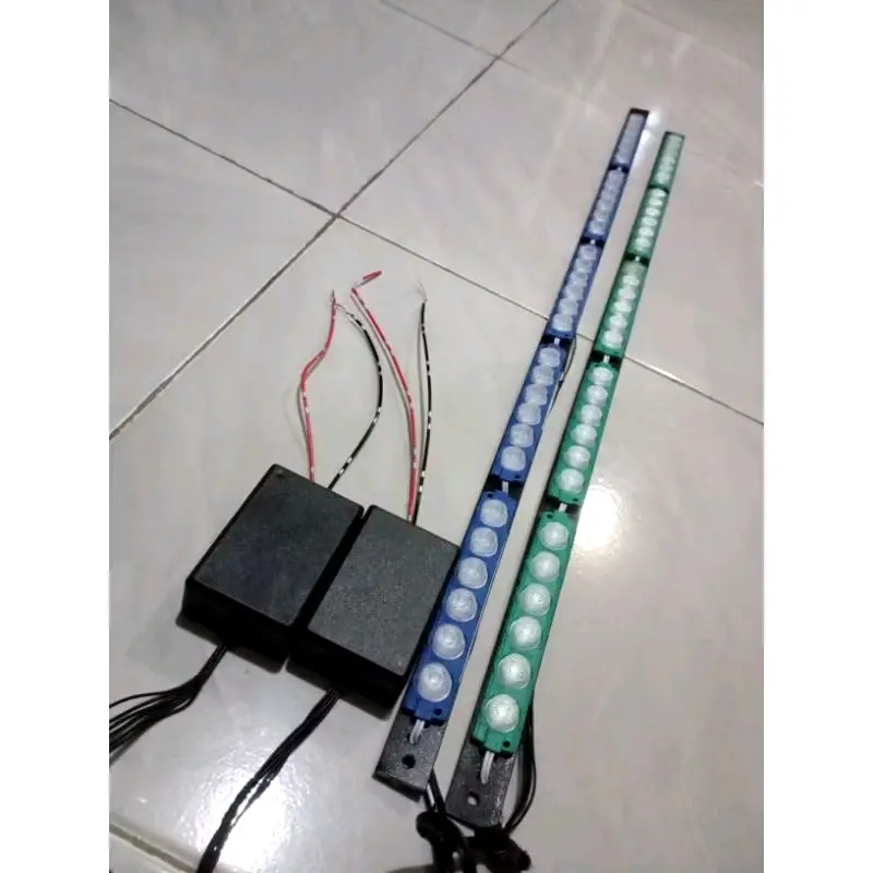Lampu Light Bar/Atap 5 Channel 80cm - LED 6 Mata Warna Putih, Hijau, Biru, Kuning, Merah, Pink, Ungu, Blue Ice - Kotak Car hpl 4