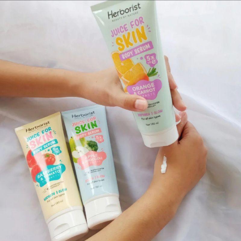 1PCS HERBORIST JUICE FOR SKIN BODY SERUM 180ML/ HANDBODY Lotion UNTUK SEMUA JENIS KULIT Mencerahkan Tubuh 3