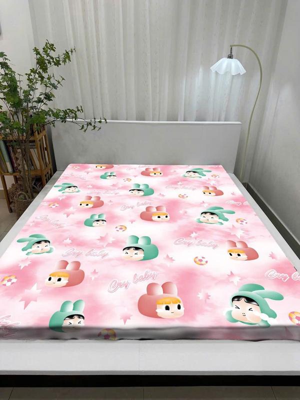 Ga Thun Lạnh Hàn Quốc 4 Món, Ga Giường Bo Thun vải in 3D,Ga bọc vỏ gối 40x60cm. 4