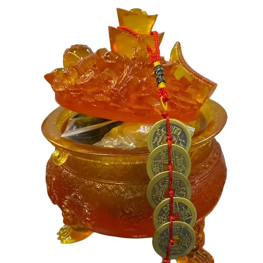 Wealth Treasure Pot Charm, from Wu Lu God of Wealth Temple (FOC Fortune Powder)