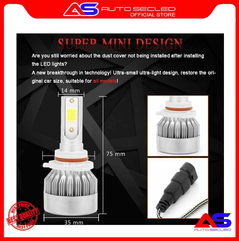 ORIGINALL LAMPU LED C6 MOBIL H4 H11 HEADLIGHT 36 WATT SUPERBRIGHT LAMPU UTAMA MOBIL | FOGLAMP MOBIL 8