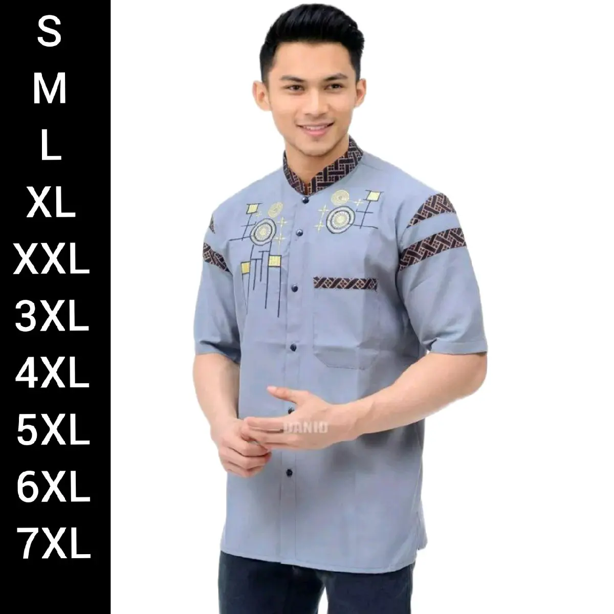 Baju Koko Jumbo Pria Lengan Pendek XXL XXXL 4XL 5XL 6XL 7XL