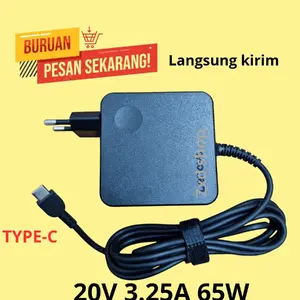 Adaptor Charger Casan Ori Laptop Lenov0 Usb Type C 20V 3.25A Thinkpad
