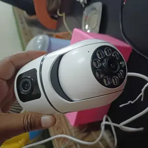 COD V380 Y33A Outdoor Dual Lens CCTV Camera Kecil HD 2MP Wi-Fi Koneksi Nirkabel Penglihatan Malam Lensa Ganda Kamera Keamanan Dua Pelayaran PTZ