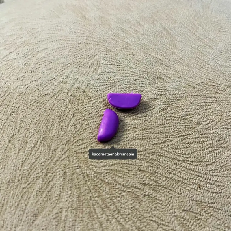 1 Set Bantalan Hidung Kacamata Nosepad Karet Silikon Elastis Anti Slip 3