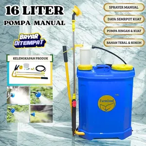 FARMLAND af5 Sprayer Tangan Manual 16 Liter Multifungsi untuk Penyemprotan Tanaman Alat Semprot Pompa Biru Tanaman Alat Semprot Pertanian