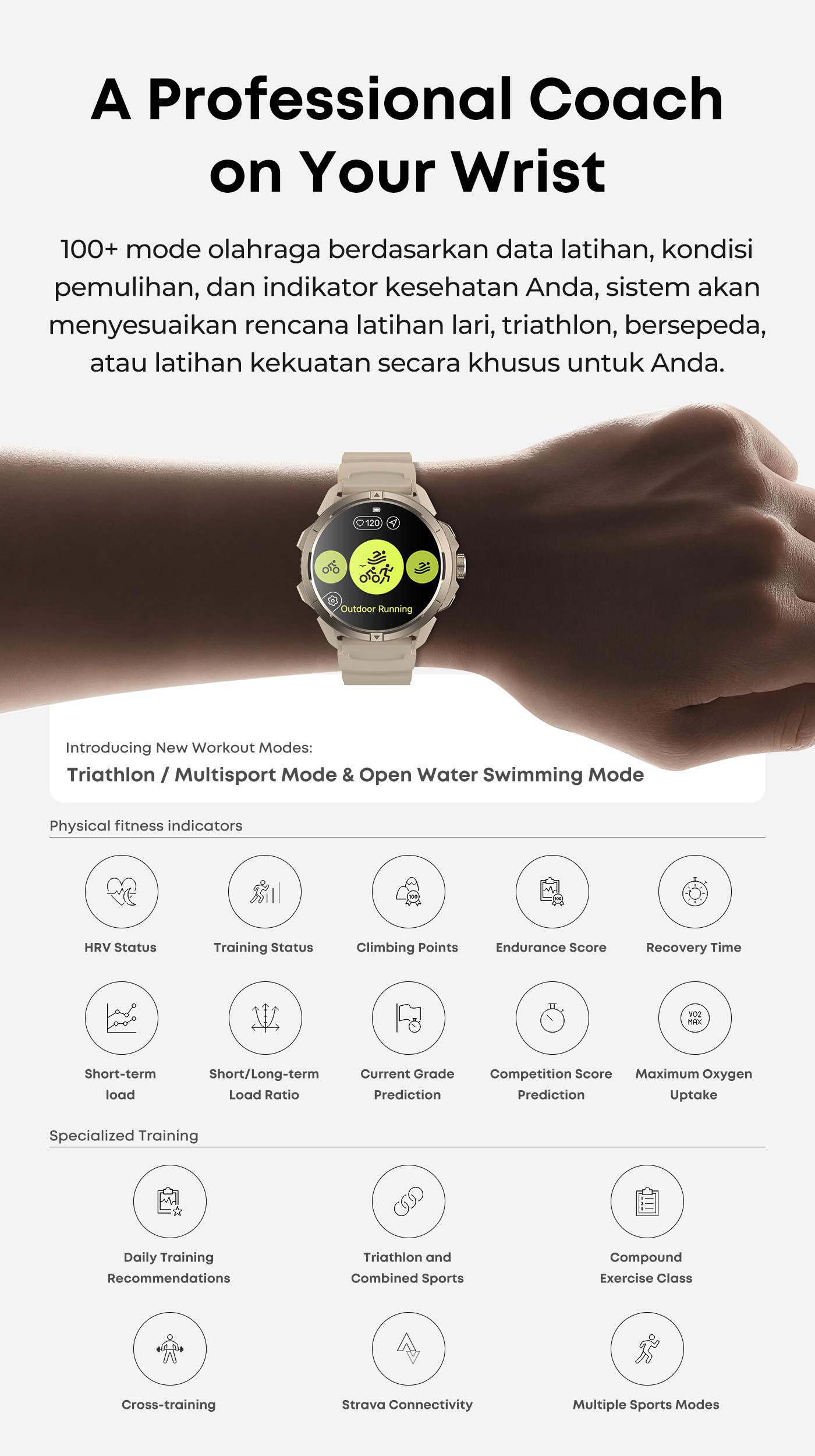 Olike Smartwatch FG03 GPS | Sync ke STRAVA dengan Peta Offline 6 Satelit | AMOLED 1.43" | Barometer Kompas SOS Alert | Tahan Air 5ATM Swim Proof | Garansi 1 Tahun Olike Smartwatch FG03 GPS | Sync ke STRAVA dengan Peta Offline 6 Satelit | AMOLED 1.43" | Barometer Kompas SOS Alert | Tahan Air 5ATM Swim Proof | Garansi 1 Tahun