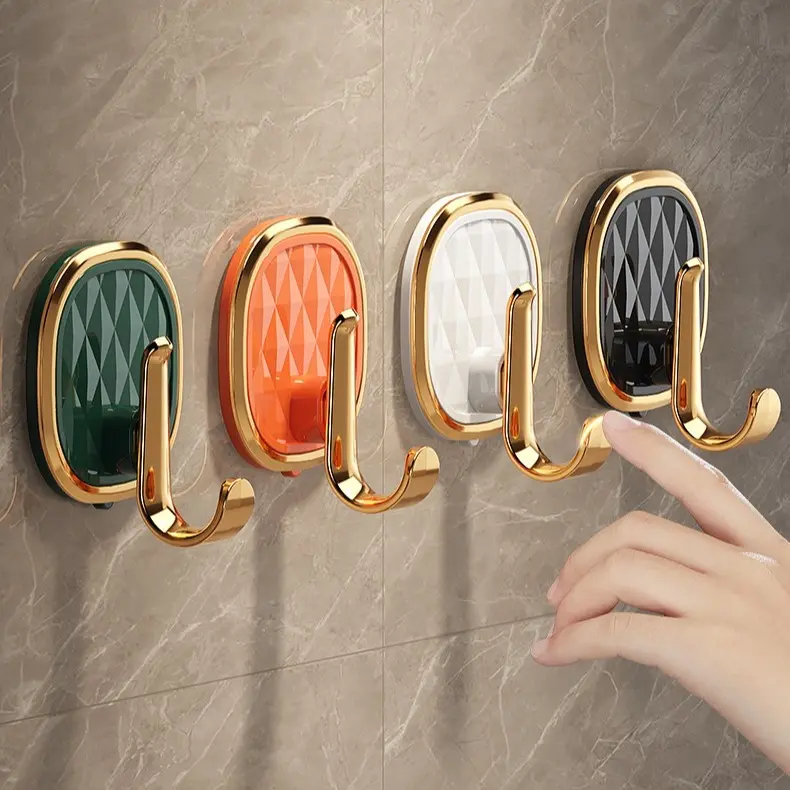 Wall Hooks,Self Adhesive Hooks with 13 Clear Strips,Plastic Sticky Hooks for Hanging,Towel Coat Hooks for Bathroom Shower Kitchen Keys Door Outdoor Home Improvement