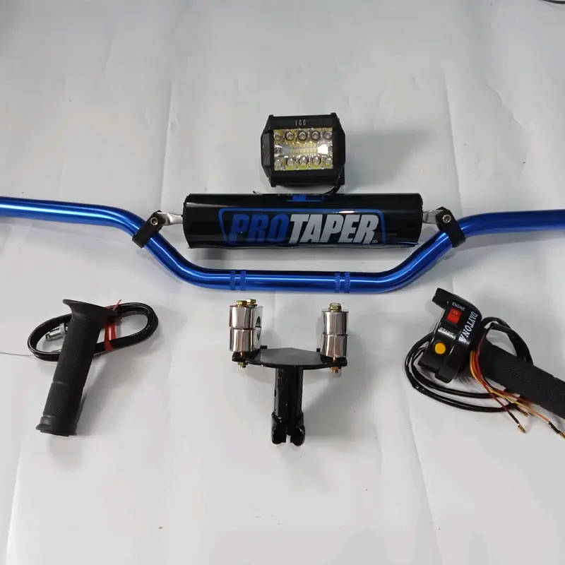 paletan komplit stang trail alloy + adavtor stang + gasspontan + lampu tembak LED 3