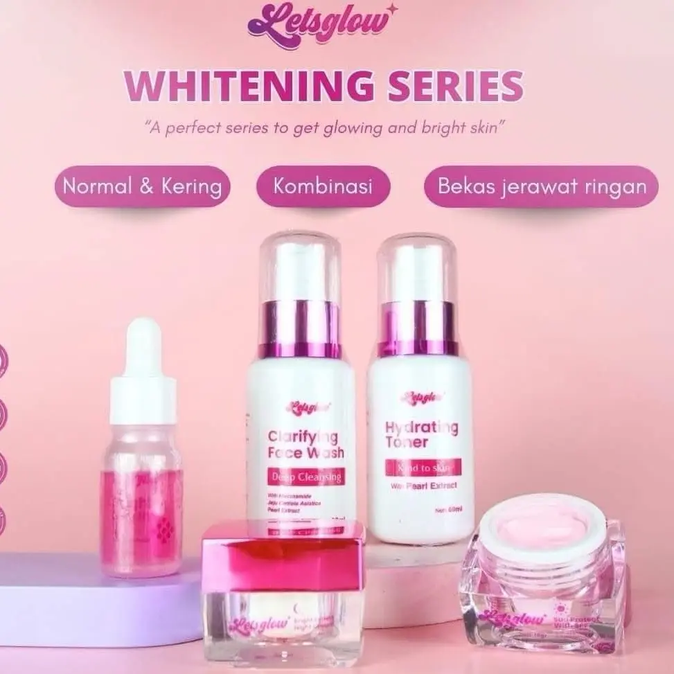 LETSGLOW SKINCARE 100% ORIGINAL Whitening Expert Paket Acne Mencerahkan