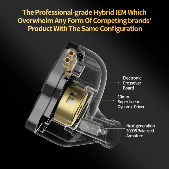 KZ ZSN Pro 2 in Ear Earphone Hybrid DD - BA with Mic 2