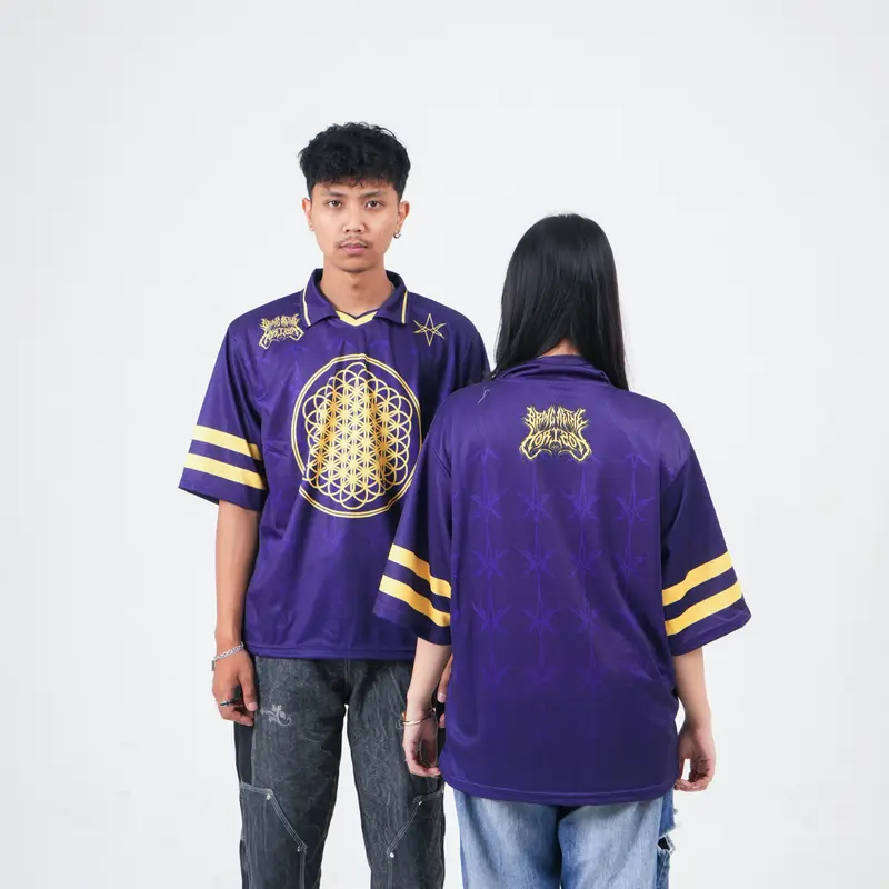 ONIKU//JERSEYBOXY//JERSEYCASUAL//STREETWEAR//OVERSIZE//BOXYFIT//RETRO//VINTAGE//MUSIK//BLOKECORE//KOREA//NFL//SPORT//BMTH PURPLE 5